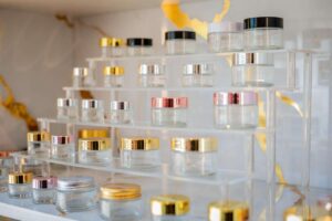 Glass Cosmetic Jars Transparent