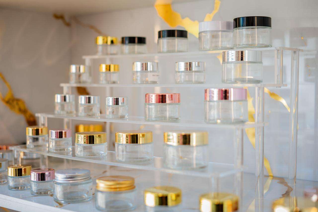 Glass Cosmetic Jars Transparent