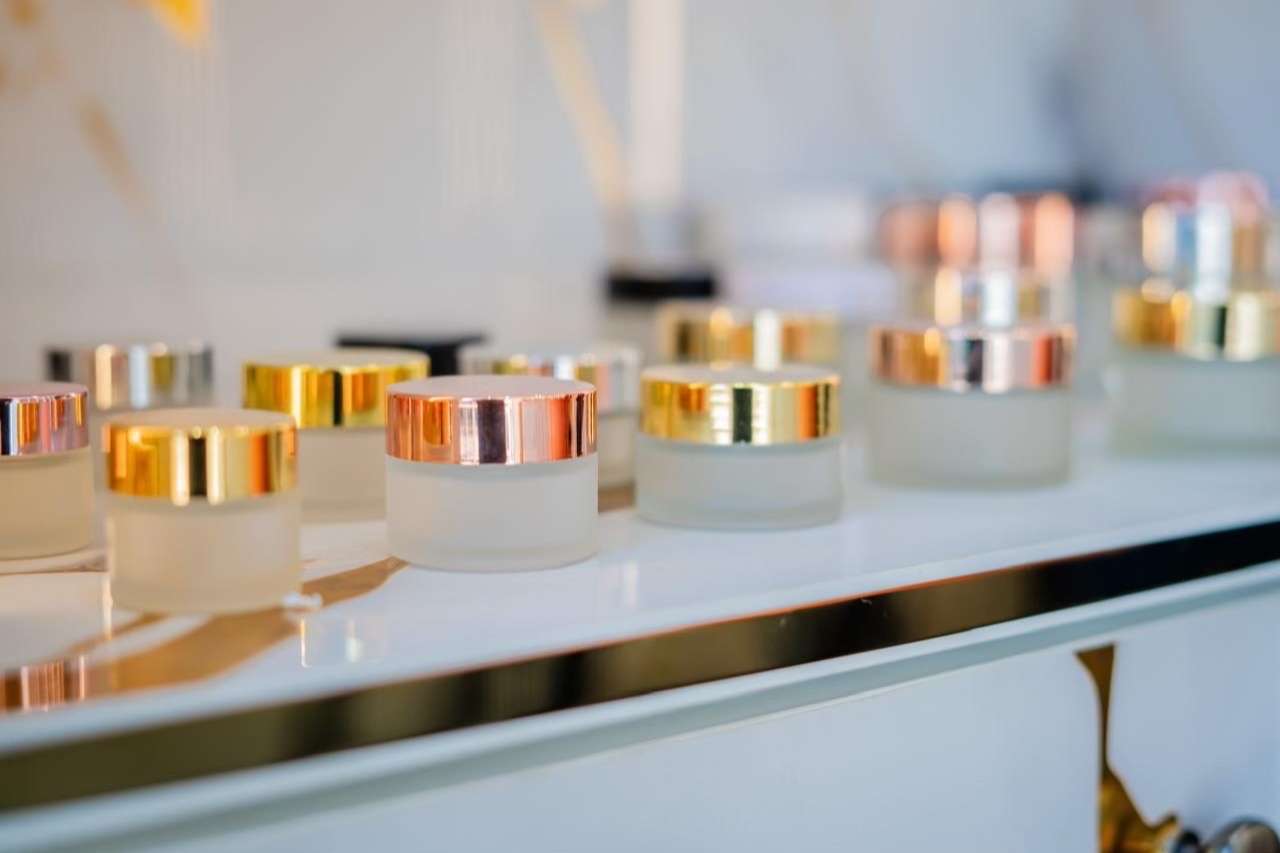 Glass Cosmetic Jars Frosted