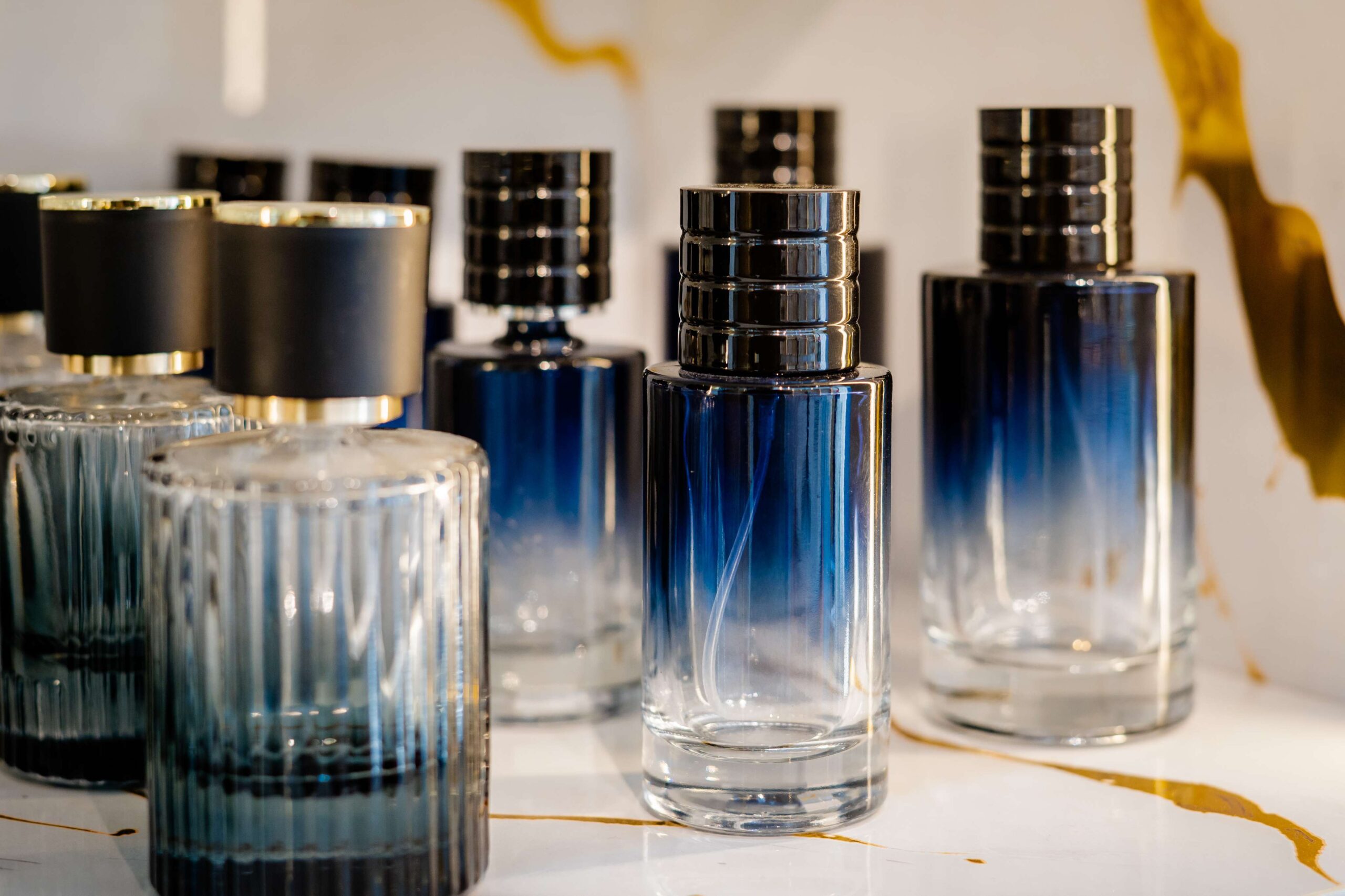 Blue Perfume Bottles