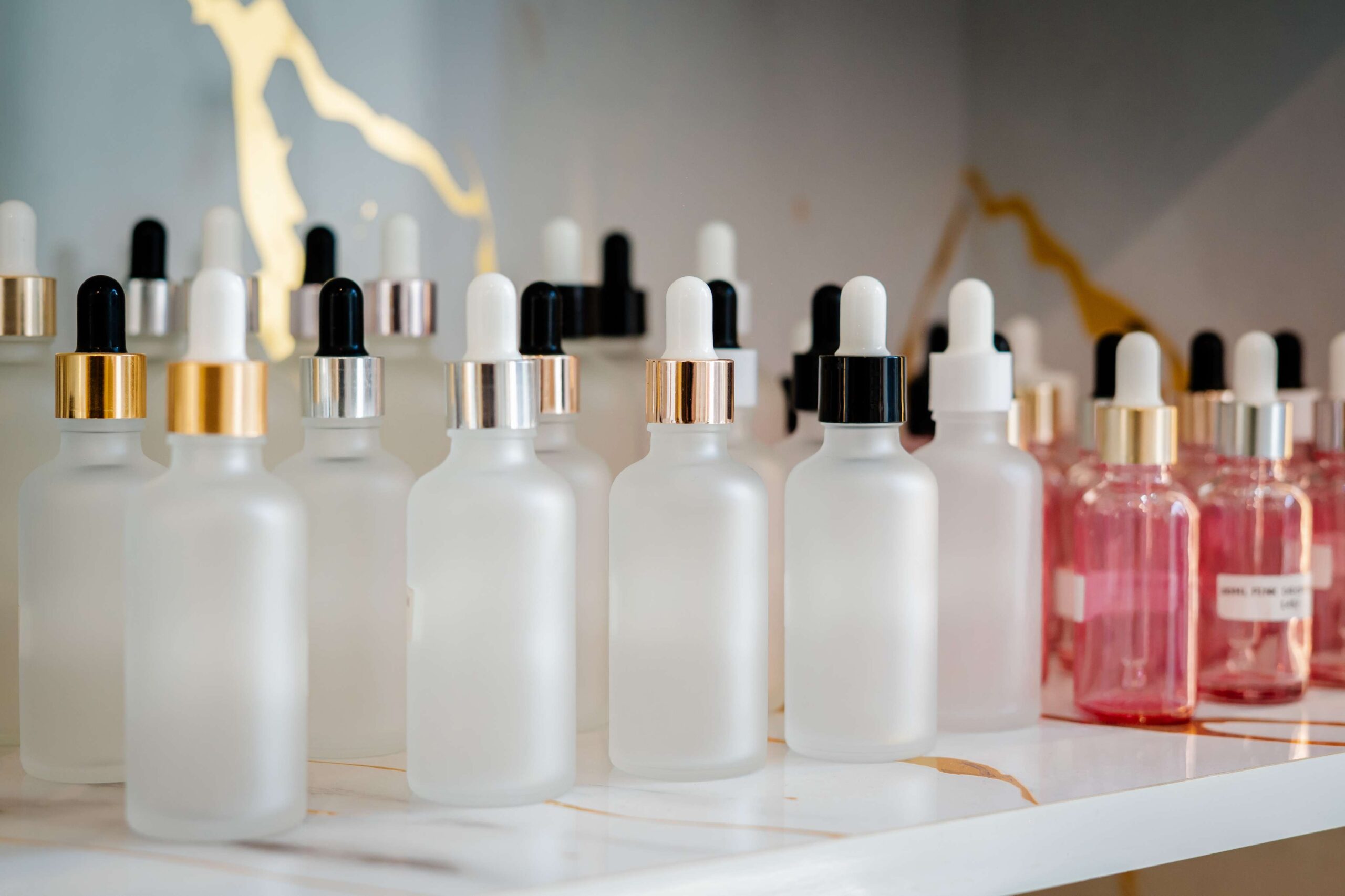Frosted Glass Dropper Bottles