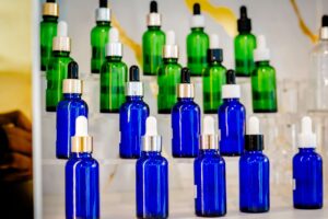 Colour Dropper Bottles Green and Blue
